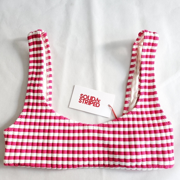 NWT Solid & Striped Elle Stripe Rib Bikini Top - Picture 9 of 12